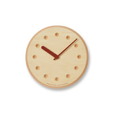 Paper-Wood CLOCK dot/オレンジ(DRL19-07OR)レムノス Lemnos 時計 [装飾品 工芸品 伝統技術 インテリア 時計 ペーパーウッド]