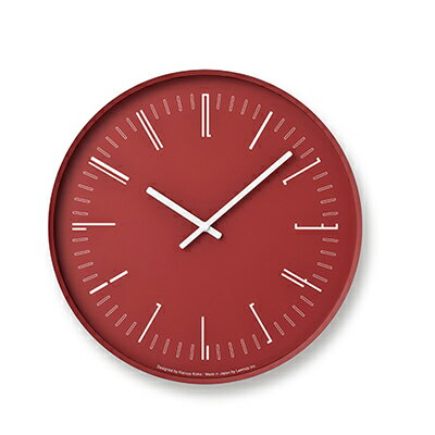 【ふるさと納税】Draw wall clock / レッド（KK18-13 RE）レムノス Lemnos 時計　【 工芸品 装飾品 民芸品 伝統技術 インテリア 時計 壁掛け時計 ガラス おしゃれ アクセント 】