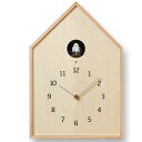 【ふるさと納税】Birdhouse Clock / ナチュラル（NY16-12 NT）レムノス Lemnos 時計　【 工芸品 装飾品 民芸品 時計 伝統技術 インテリア 鳴き声 カッコー時計 奈良 雄一 ライトセンサー 】