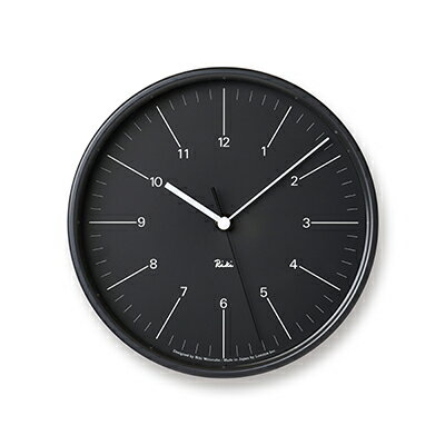 RIKI STEEL CLOCK / ブラック(WR17-10 BK) [工芸品 装飾品 民芸品 インテリア 時計 渡辺力 壁時計 おしゃれ アラビア数字 パーソナルクロック ]