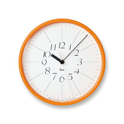 RIKI STEEL CLOCK / オレンジ(WR17-11 OR) [工芸品 装飾品 民芸品 インテリア 時計 渡辺力 壁時計 おしゃれ アラビア数字 パーソナルクロック ]