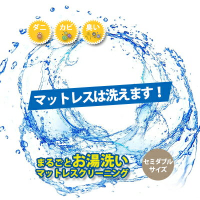 27位! 口コミ数「0件」評価「0」クリーニング マットレス 三つ折り・丸巻き限定 セミダブルサイズ お湯洗い 丸洗い プラチナ抗菌 宅配 サービス 寝具 布団 クリーニングサ･･･ 