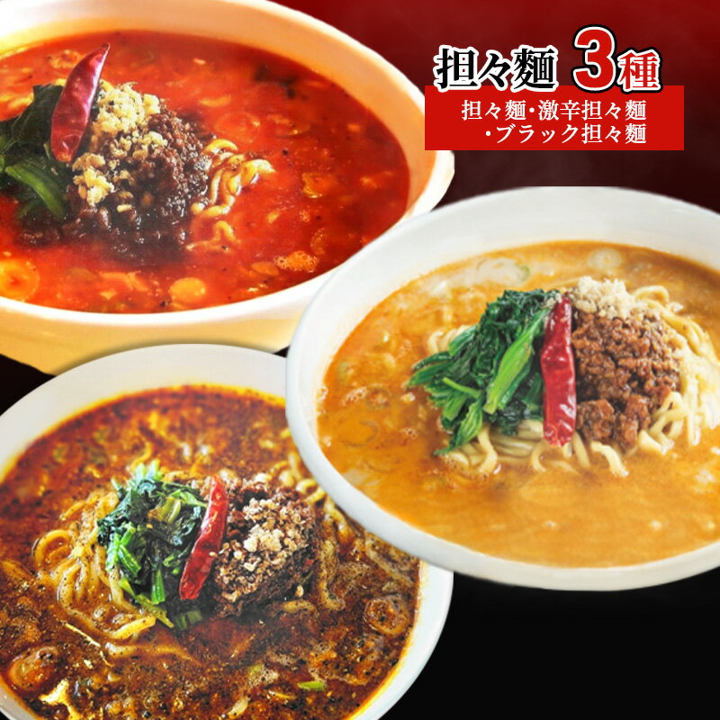 【ふるさと納税】担々麺3種(担々麺・激辛担々麺・ブラック担々麺) ラーメン 麺類 食べ比べ セット