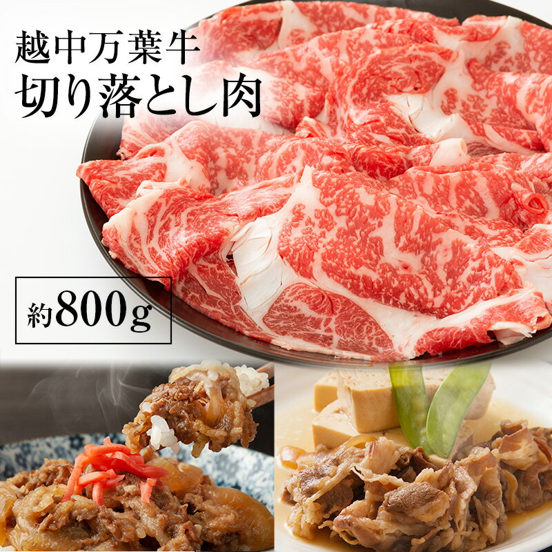 【ふるさと納税】越中万葉牛切り落とし800gおすすめ 牛肉 すき焼き ボリューム 冷凍 /天狗乃肉林本店/富山県高岡市
