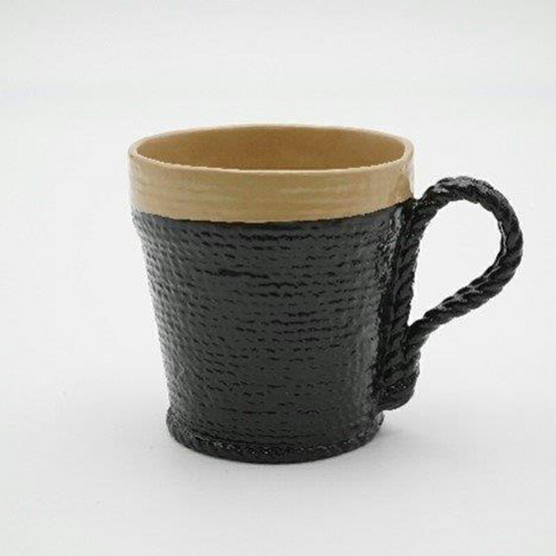 [高岡漆器]紐 マグカップ 白・黒 シンプル おしゃれ 手作り 伝統工芸品 富山県 高岡