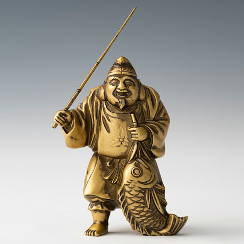 【ふるさと納税】銀雅堂 七福神 恵比寿 置物 縁起物 商売繁盛 大漁豊作 ギフト 贈り物 工芸品 装飾品 民芸品 伝統技術 人形 FAD-0177