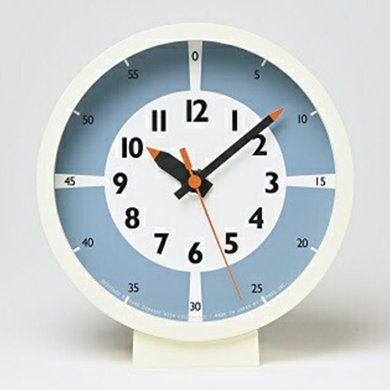 【ふるさと納税】fun pun clock with color! for table /ライトブルー （YD18-05LBL）Lemnos レムノス 時計 インテリア お届け：※申込状況によりお届け迄1〜2ヶ月程度かかる場合があります。 FAD-0382