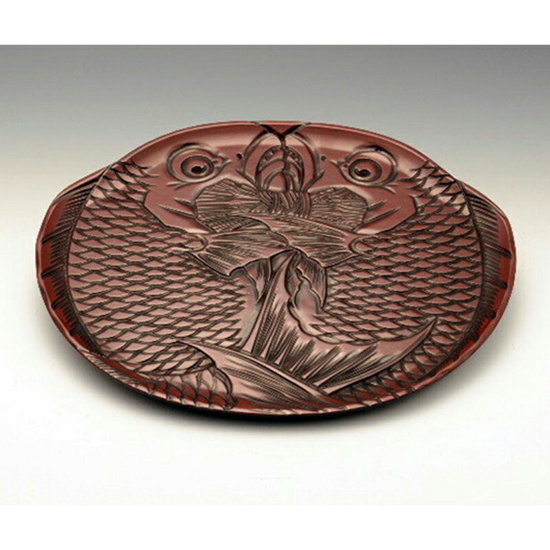 【ふるさと納税】［高岡漆器］ 飾盆 二匹鯛彫 インテリア 工芸品 FAD-1230