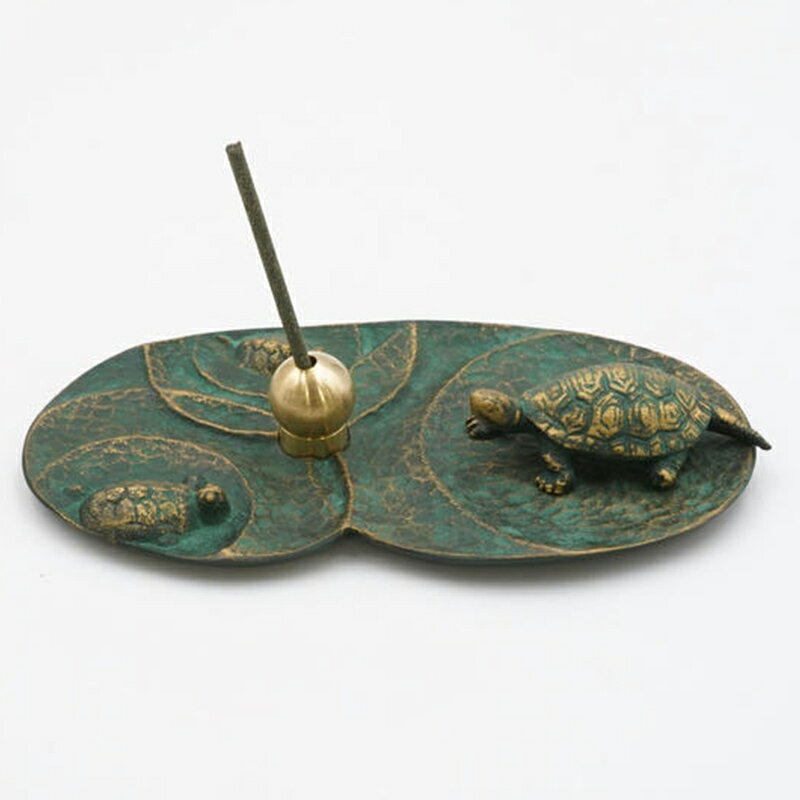 【ふるさと納税】【高岡銅器】香皿 亀 金青銅 FAD-1296