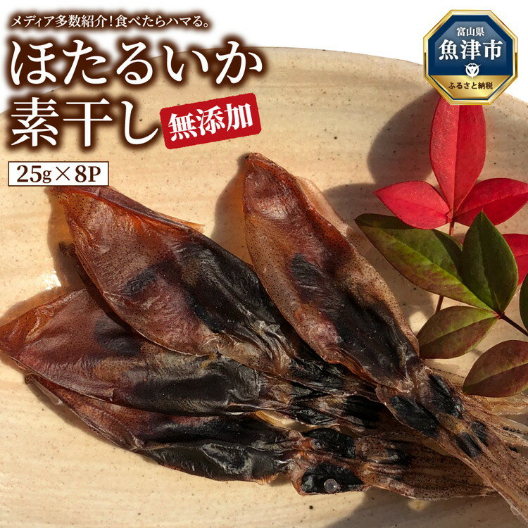 【ふるさと納税】ほたるいか 素干し 200g 25g×8袋 