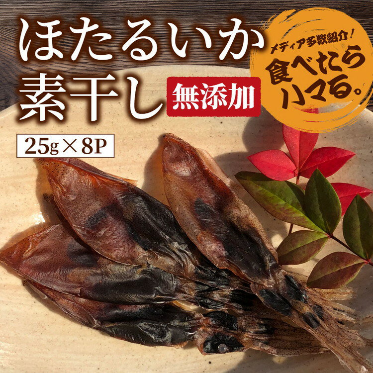 【ふるさと納税】ほたるいか 素干し 200g 25g×8袋 セット 全国水産加工業協同組合連行会会長賞受賞 浜浦水産 おつまみ つまみ 珍味 いか イカ 干物 ひもの 魚介 魚介類 海鮮【 ホタルイカ 】