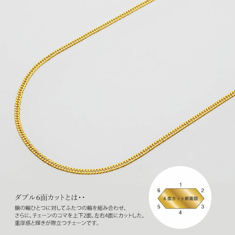 【ふるさと納税】ネックレス 金 K24 ダブル六面喜平ネックレス 50cm-10g 造幣局検定マーク入り｜純金 ゴールド 24金 日本製 アクセサリー ネックレス ファッション ギフト プレゼント 富山県 魚津市 ※沖縄への配送不可