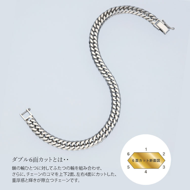 【ふるさと納税】ブレスレット プラチナ Pt850 ダブル六面喜平ブレスレット 20cm 30g 造幣局検定マーク入り｜プラチナ 白金 日本製 アクセサリー ネックレス レディース メンズ ファッション ギフト プレゼント ※お届け：最大3ヵ月程で発送します ※沖縄への配送不可