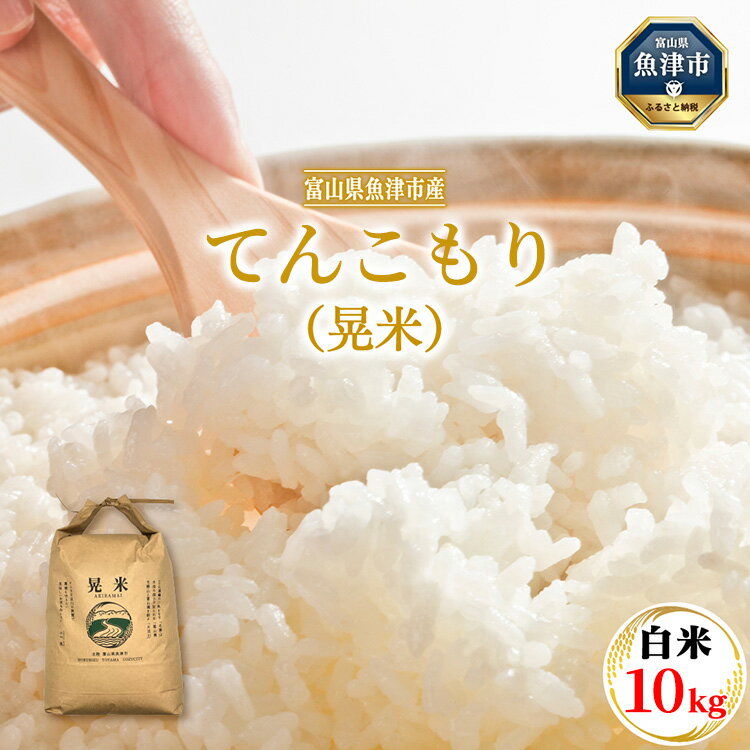 【ふるさと納税】環境配慮「魚津のてんこもり（晃米）」10kg（白米）おこめ 富山県魚津市 MK農産　【 白米 銘柄米 ご飯 おにぎり お弁当 和食 主食 国産 炭水化物 直送 産地直送 甘み 香り もちもち 】