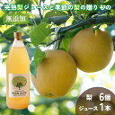 【ふるさと納税】無添加・完熟梨ジュースと季節の梨の贈りもの(ジュース1本・品種おまかせ梨6個) ※北海道・沖縄・離島への配送不可 ※2025年8月下旬~10月上旬頃に順次発送予定