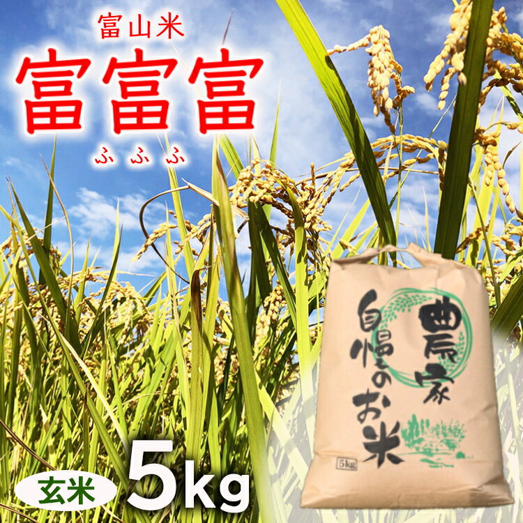 【ふるさと納税】【令和7年度米】【先行予約】農家直送「 富富富 」5kg（玄米）｜富山米 ふふふ　※
