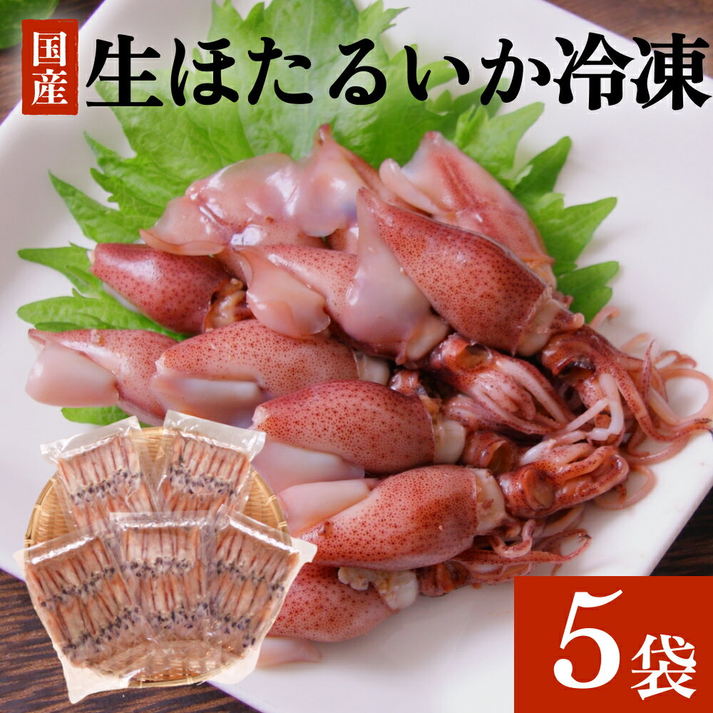 生ほたるいか冷凍5袋セット 富山県 氷見市 ホタルイカ 冷凍 刺身