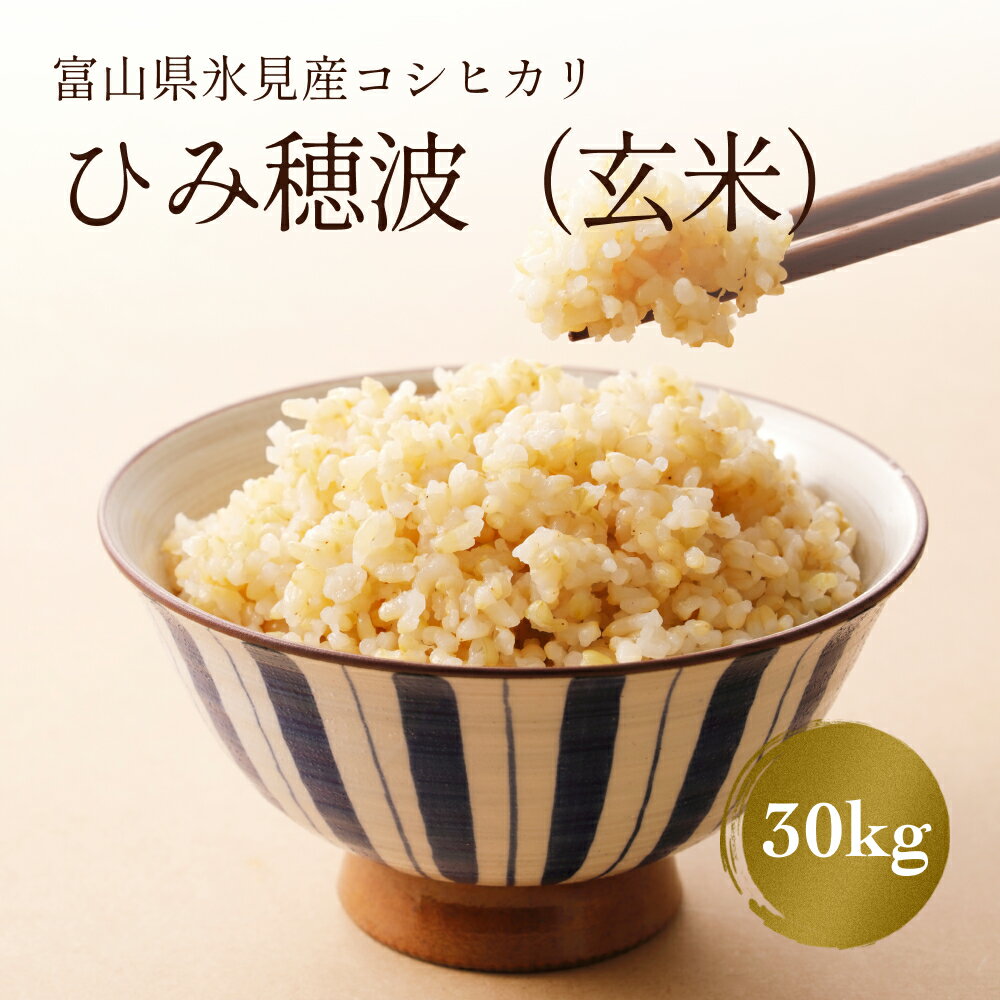  令和5年産 富山県産 コシヒカリ 《ひみ穂波》 30kg