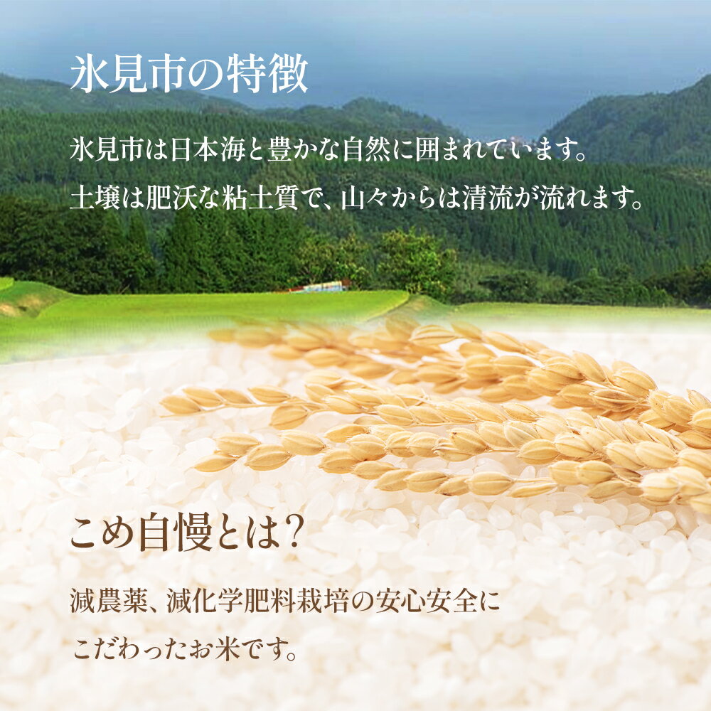 【ふるさと納税】【玄米】 令和5年産 富山県産 特別栽培米 コシヒカリ 《こめ自慢》 30kg 富山県 氷見市 米 玄米 こしひかり 5kg