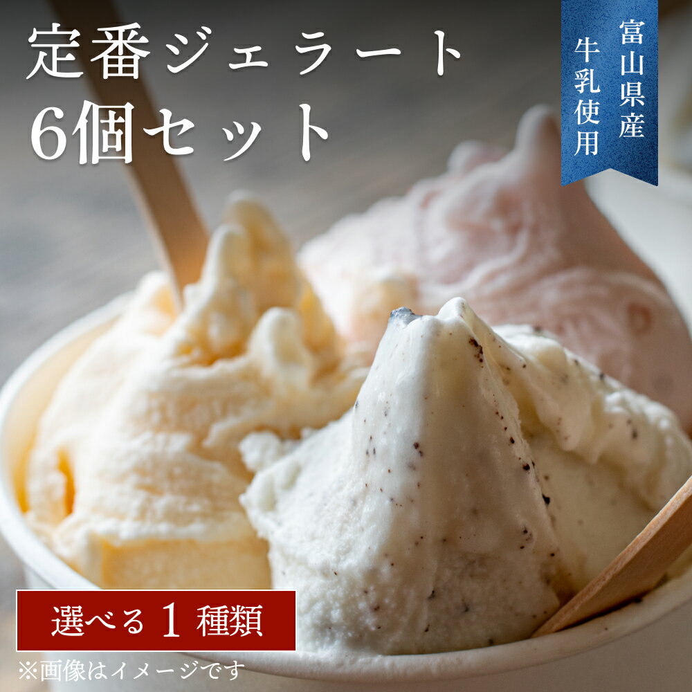 [Himi Gelato]人気ジェラート6個セット(お好きな味1種類) 富山県 氷見市 アイスミルク アイス ピスタチオ ミルク いちご チョコレート 抹茶 チョコチップ