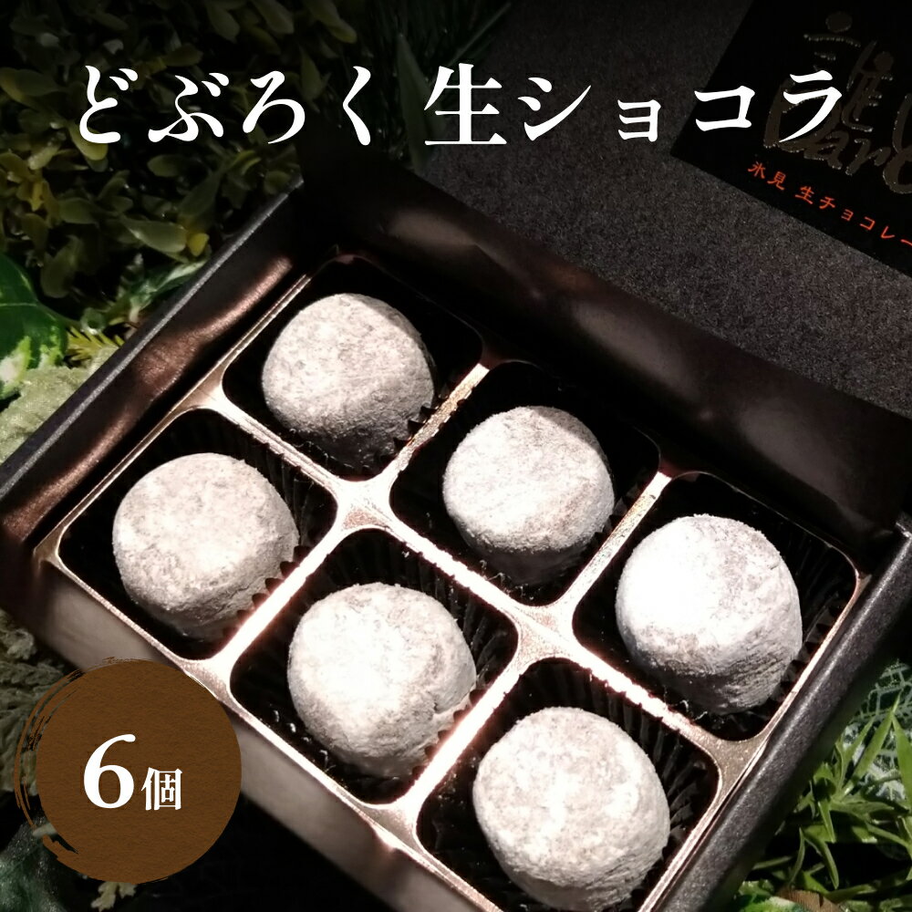 チョコレート(ホワイトチョコレート)人気ランク39位　口コミ数「0件」評価「0」「【ふるさと納税】 どぶろくの生ショコラ 6個入り 富山県 氷見市 チョコレート ショコラ どぶろく デザート お菓子 おやつ スイーツ バレンタイン ホワイトデー ギフト プレゼント」