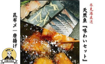 【ふるさと納税】氷見直送天然魚『味わいセット(昆布締め/唐揚げ)』 【魚貝類・加工食品・たい・いか・こはだ・ふぐ】