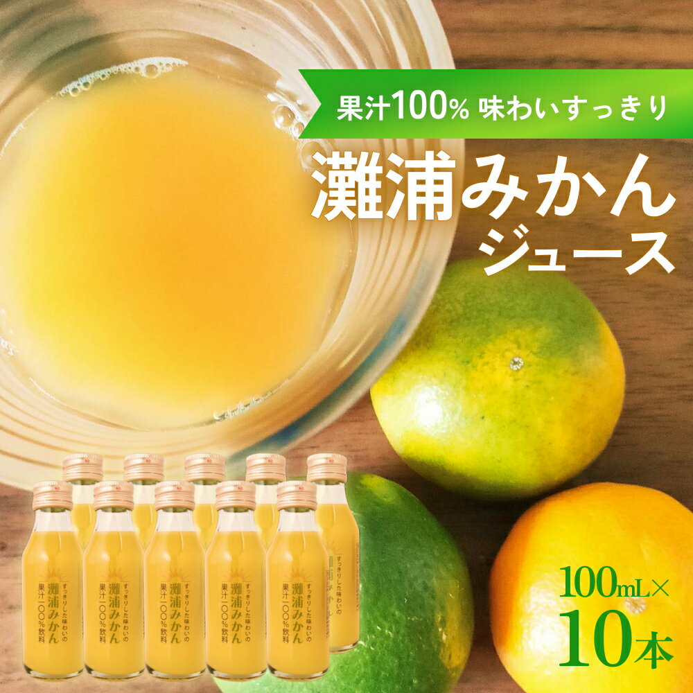 すっきりした味わいの灘浦みかん果汁100%飲料10本セット 富山県 氷見市 フルーツ みかんジュース 柑橘 ストレートジュース