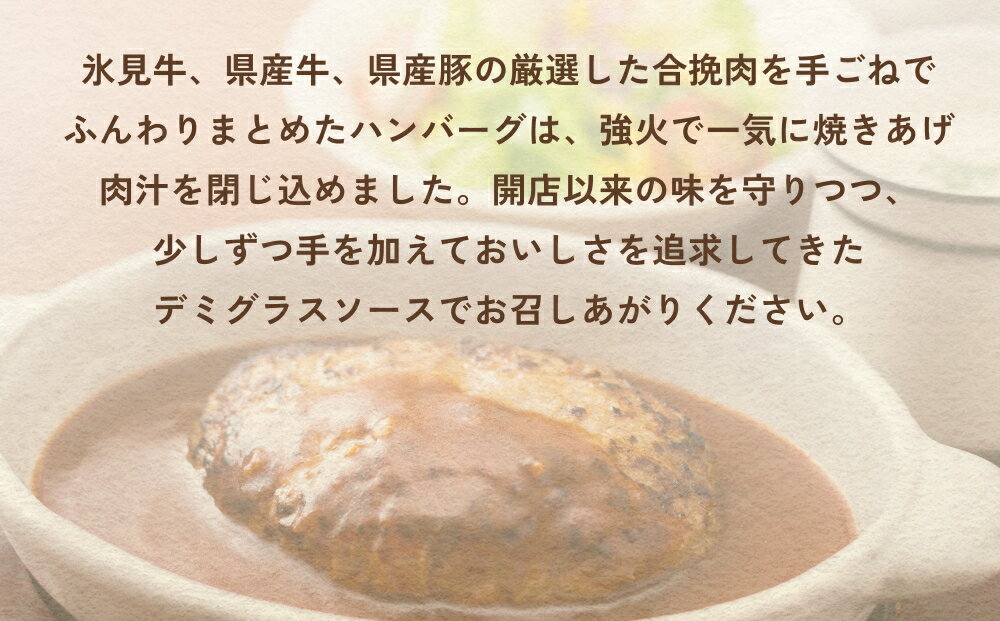 【ふるさと納税】氷見牛入りハンバーグ（デミグラスソース） 4-8個