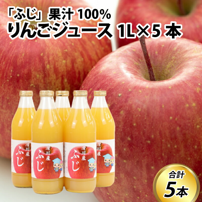 12位! 口コミ数「0件」評価「0」りんごジュース 1L×5本 / お歳暮 冬ギフト リンゴ ふじ 100％ 糖度約14度 常温 果汁 完熟 健康 ギフト お中元 お祝い 贈答･･･ 