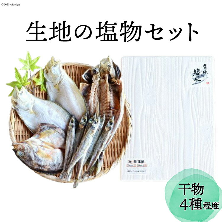 無添加 干物「生地の塩物」4種セット 産地直送 旬 魚介 魚 さかな 詰め合わせ 冷凍 数量限定　【 干物 ひもの アジ 鯵 カレイ かれい 海鮮 魚介類 】