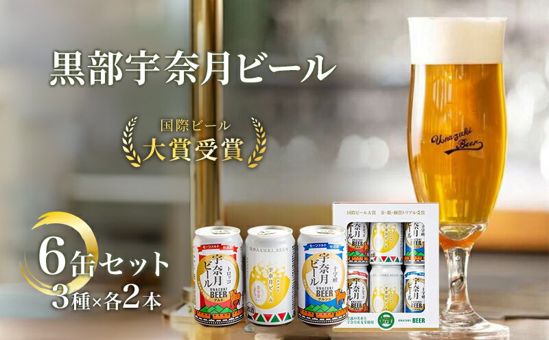 【ふるさと納税】ビール 宇奈月ビール6缶セット　【 クラフトビール 飲み比べ セット お酒 地ビール 酒 】