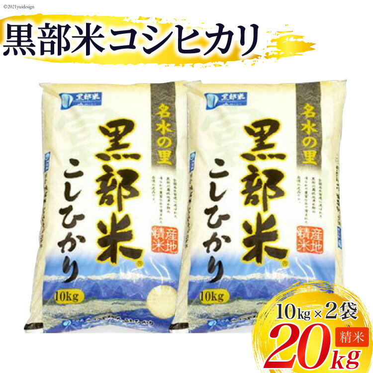 米 令和5年 黒部米 コシヒカリ 10kg×2袋 計20kg 精米 白米 こしひかり お米/黒部市農業協同組合/富山県 黒部市 [ お米 しっとりした甘み おいしさが持続 ] お届け:2023年10月上旬〜2024年9月下旬において順次出荷