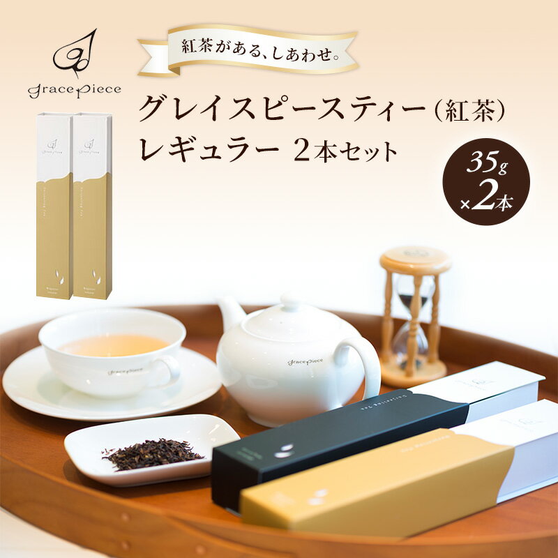 【ふるさと納税】グレイスピースティー（紅茶）レギュラー2本セット　【 紅茶 茶葉 ダージリン 】