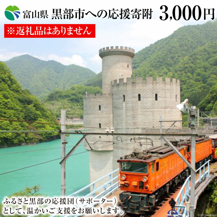 【ふるさと納税】黒部市への応援寄附（返礼品はありません）1口 3,000円 返礼品なし 地域のお礼の品