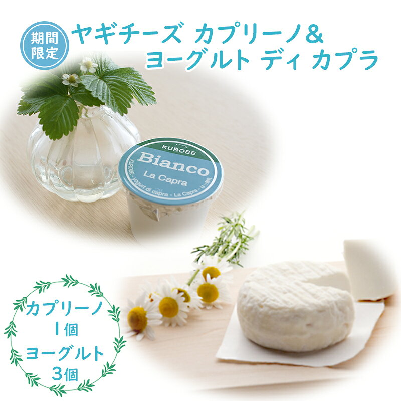【期間限定】ヤギチーズ カプリーノ&ヨーグルト ディ カプラ 富山県推奨とやまブランド認定品/富山県黒部市 乳製品 ソフトタイプ プレーンヨーグルト お届け：2023年11月16日まで