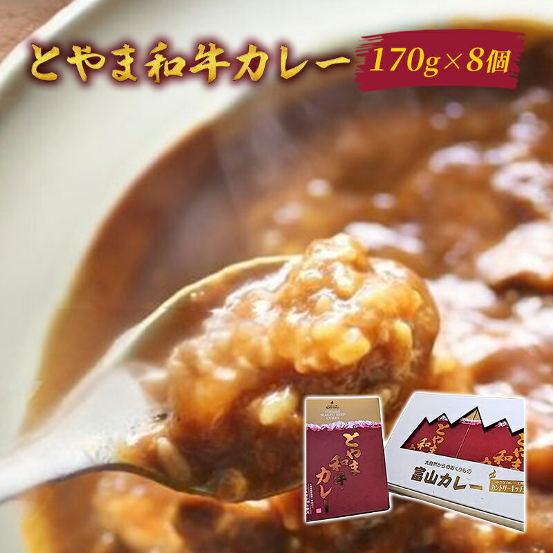 とやま和牛カレー170g×8個セット/富山県黒部市 保存食 非常食 送料無料 レトルトカレー カントリーキッチン　