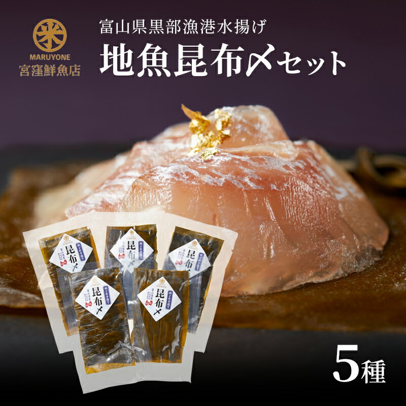 黒部漁港 [地魚昆布〆5種セット] 産地直送 旬 魚介 魚 さかな 詰め合わせ 冷凍 /富山県黒部市