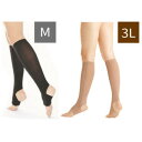 【ふるさと納税】キュッとひきしめレッグシェイパー2枚セット(黒・Mサイズ、ベージュ・3Lサイズ)【1289609】