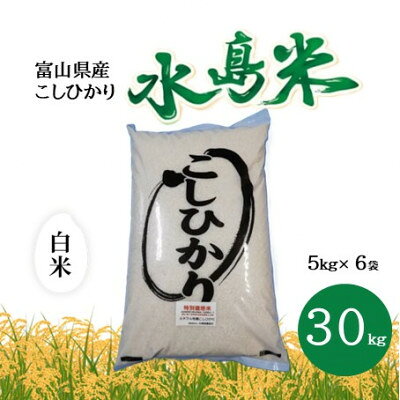 Rakuten - 【ふるさと納税】栽培期間中農薬・化学肥料不使用 こしひかり　白米 5kg×6袋(30kg)【1735148】