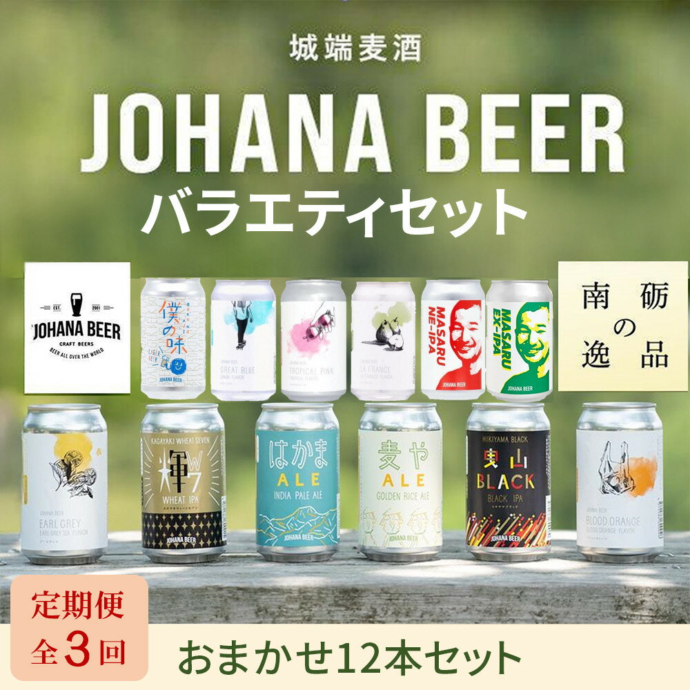 【ふるさと納税】【定期便3回】城端麦酒 おまかせ12本入り《南砺の逸品》 | ビール 発泡酒 350ml クラフト ビール 地ビール お酒 さけ ギフト 洋酒 ビール 醸造 地元産 地方 特産品 地域限定 詰め合わせ 味比べ プレミアム クラフトビール