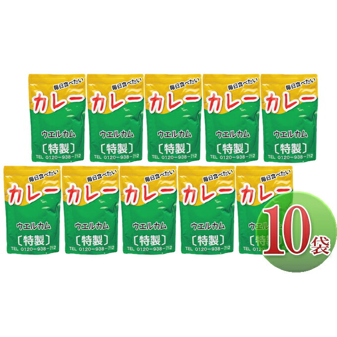 ウエルカム特製 レトルトカレー10袋セット [加工食品 惣菜 レトルト 中辛]