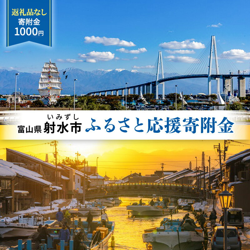 【ふるさと納税】富山県射水市　応援寄附（返礼品なし） 1,000円　【 射水市 】　お届け：お礼の品のご送付はございません。