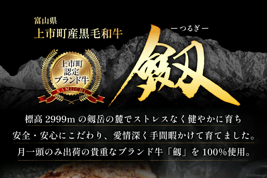 【ふるさと納税】【レンジで温めるだけ】上市町産黒毛和牛「劔」100％使用したハンバーグ 200g×5個 [K・MEAT 富山県 上市町 32280048] ハンバーグ 美味しい 黒毛和牛 冷凍 レンジ 温めるだけ