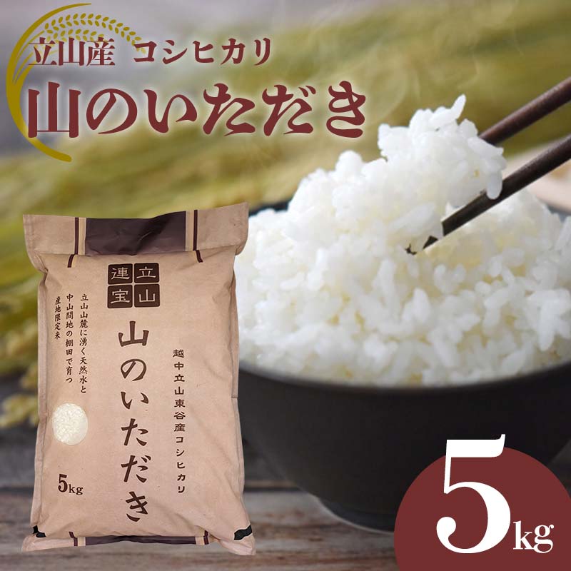 【ふるさと納税】立山産 コシヒカリ ｢山のいただき｣ 5kg 昆虫王国立山 立山自然ふれあい館 米 お米 コメ 白米 こしひかり 美味しい 富山県 立山町 F6T-066