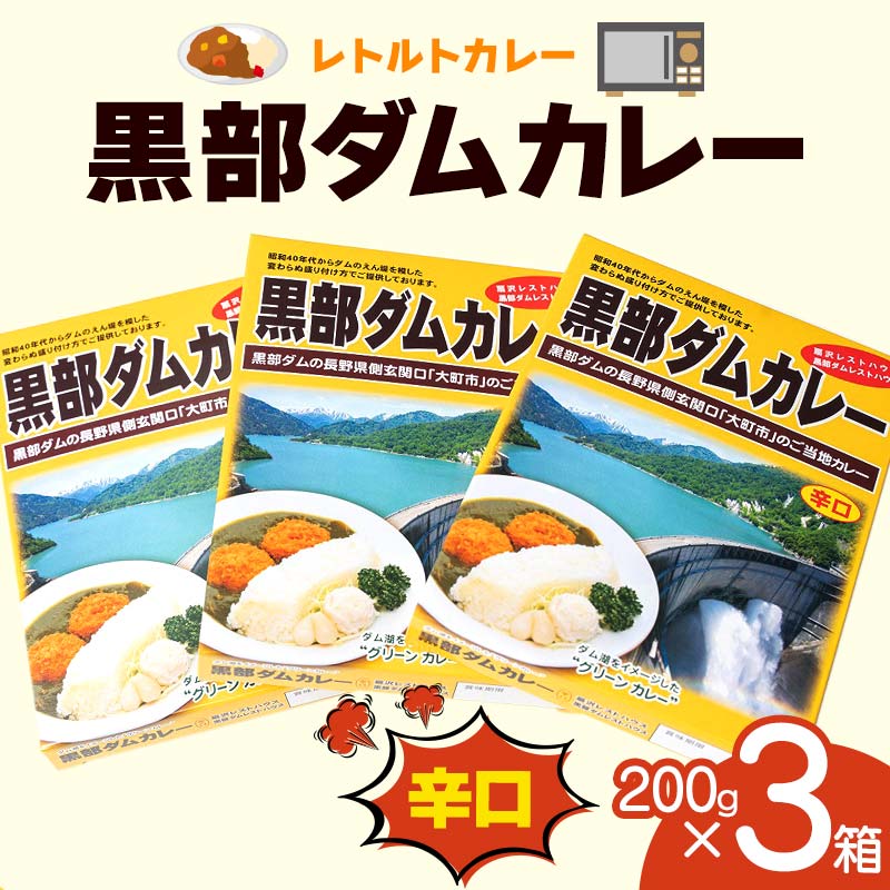 【ふるさと納税】レトルトカレー 黒部ダムカレー 200g×3