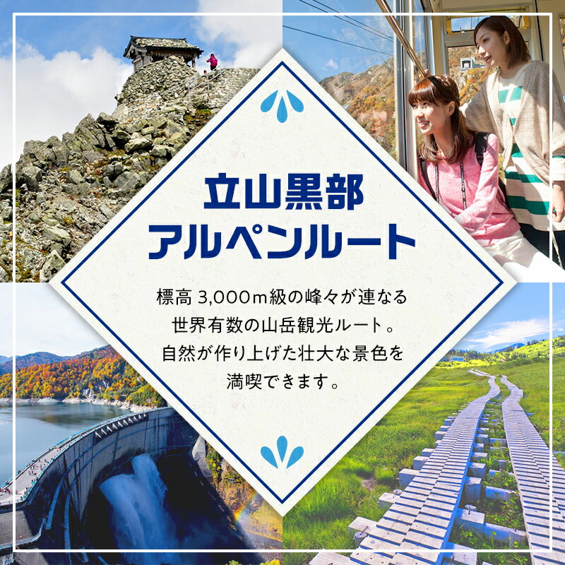 【ふるさと納税】立山黒部アルペンルート 往復優待券 1枚 (立山駅〜室堂駅) 往復 優待券 優待チケット 立山黒部観光 立山駅 室堂駅 山岳観光 アルペンルート 旅行 トラベル 観光 レジャー 優待 チケット F6T-153 2