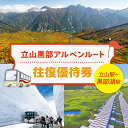 【ふるさと納税】立山黒部アルペンルート ( 立山駅 ～ 黒部湖駅 ※往復 ) 優待券 立山黒部貫光観光 旅行 券 チケット 体験 トラベル 黒部 富山県 立山町 F6T-155