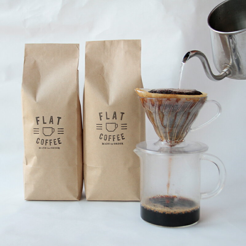 【ふるさと納税】【定期便】自家焙煎コーヒー豆 フラットブレンド 中煎り 1kg ＜全12回＞ 定期便 自家焙煎 コーヒー豆 珈琲豆 豆のまま コーヒー 珈琲 FLAT COFFEE 定期配送 12回 12ヶ月連続 F6T-751