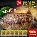 【ふるさと納税】立山産まれ松阪牛 ハンバーグ 150g×6個 カシワファーム 和牛 牛肉 おかず 惣菜 時短 冷凍 富山県 立山町 お歳暮 お中元 F6T-443(4)
