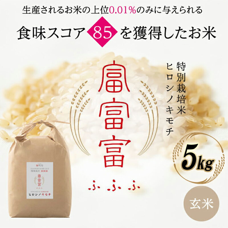 【ふるさと納税】【先行予約】富山県ブランド米 富富富 玄米 5kg ふふふ ブランド米 国産 米 お米 日本米 ギフト 贈り物 備蓄 防災 食品 陽咲玲 はるざれ F6T-901